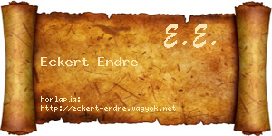 Eckert Endre névjegykártya